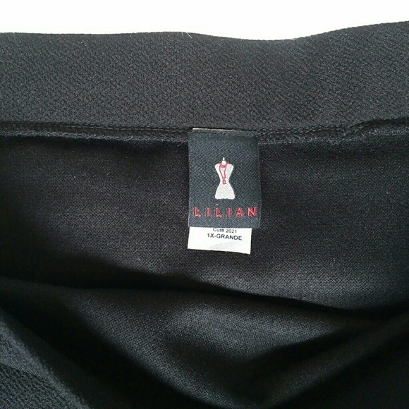 Lilian Plus Size Lace Trim Fitted Pencil Skirt - Picture 6 of 8